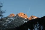 Handschuhspitze im Abendrot